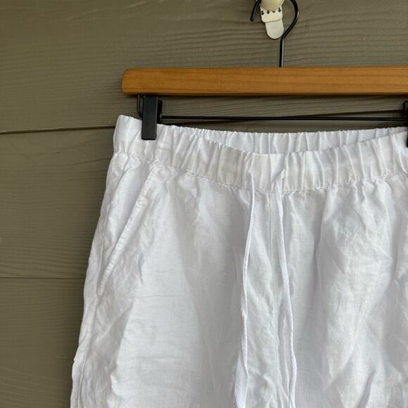 Eileen Fisher white 100% organic linen shorts - Picture 3 of 7